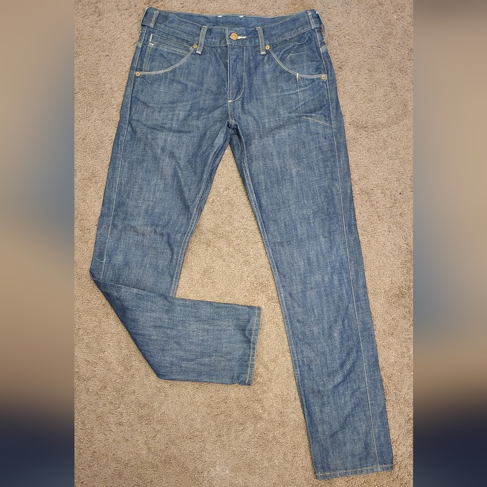 Levis 511 Skinny vtg style back strap pants Blue Denim Jeans Sz:34/34